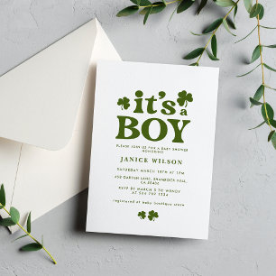 Invitation C'est un Boy Charm Baby shower St. Patrick's Day