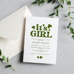 Invitation C'est un charme de fille Baby shower St. Patrick's<br><div class="desc">C'est un charme de fille St. Patrick's Day Baby shower Invitation. Éléments correspondants disponibles.</div>