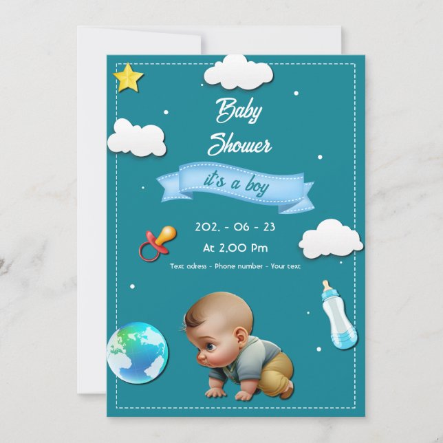 Invitation C'est un garçon ! (Devant)