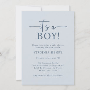 Invitation C'est un garçon Baby Shower