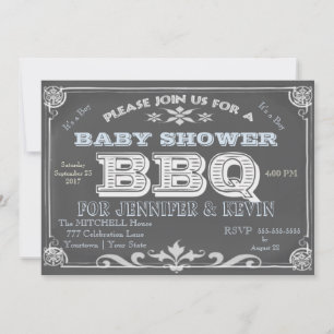 Invitation C'est un garçon - Baby shower Bar B Que