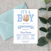 C'est un garçon ! Baby shower de base-ball bleu In