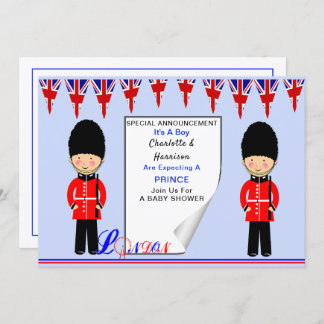 Invitation C'est un garçon Un Royal Prince Londres Baby showe