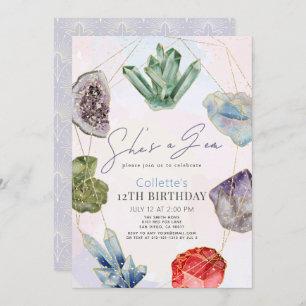 Invitation C'est un Gem Crystals Gemstone Geology Anniversair