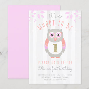 Invitation C'est un homme qui doit être une chouette des bois