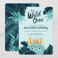 C'est un monstre bleu sauvage et une jungle tropic