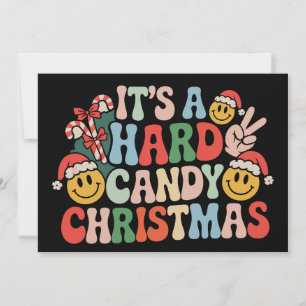 Invitation C'est un Noël Hard Candy rétro funky Xmas