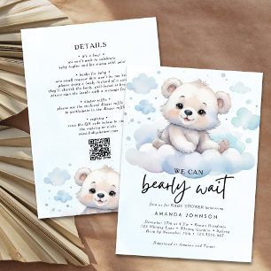 Invitation C'est un ours à peine attendre la forêt bébé ours 