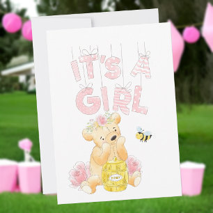 Invitation C'est un ours en peluche d'une Baby Shower pour fi
