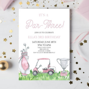 Invitation C'est un Par-Trois ! Pink Golf 3e fête d'anniversa