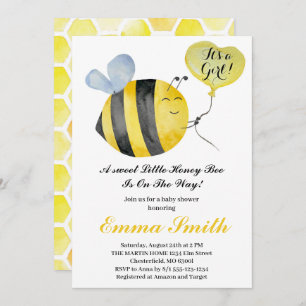 Invitation C'est un petit Baby shower d'abeilles au miel