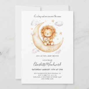Invitation C'est un petit Baby shower de Lion