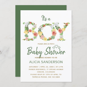 Invitation C'est un petit garçon baby shower de script de l'a