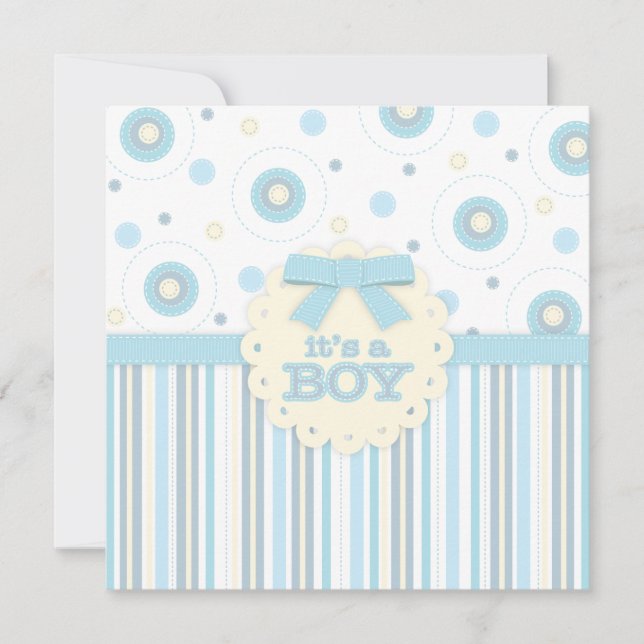 Invitation C'est un petit Pastel dans le Baby shower des Bleu (Devant)
