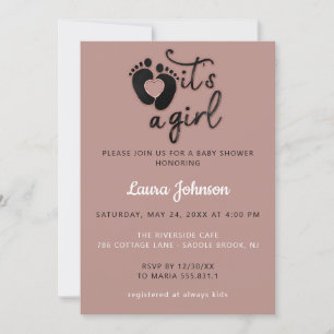 Invitation C'est un pied de fille Photo personnalisée Nouveau