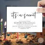 Invitation C'est un secret, Surprise Birthday Party<br><div class="desc">C'est un secret,  Nous jetons une carte d'invitation surprise. Planifiez la fête d'anniversaire pour votre famille bien-aimée ? Invitation les invités avec cette carte d'invitation parfaite. Ajoutez vos détails dans la police noire correspondante / lettrage.</div>