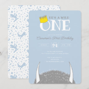 Invitation C'est un vrai sauvageon - Couronne de 1er annivers