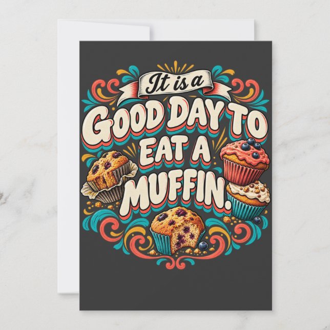 Invitation C'est une bonne journée pour manger un muffin (Devant)