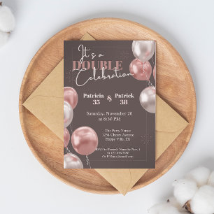 Invitation C'est une double célébration Junior Anniversaire É