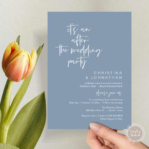 Invitation C'est une fête après le mariage, dîner de fuite am