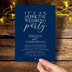 Invitation C'est une fête après le mariage, réception moderne