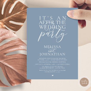 Invitation C'est une fête après le mariage, réception moderne
