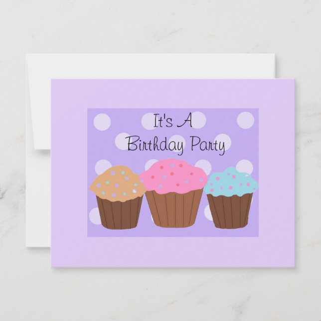 Invitation C'est une fête d'anniversaire (Devant)