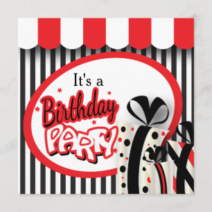 Invitation C'est une fête d'anniversaire  80e anniversaire