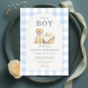 Invitation C'est une Fête de Naissance pour un Garçon avec un