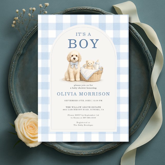 Invitation C'est une Fête de Naissance pour un Garçon avec un (Créateur téléchargé)