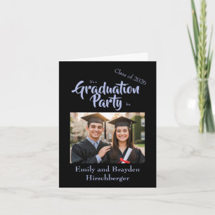 Invitation C'est une fête de remise de diplômes - Noir avec p
