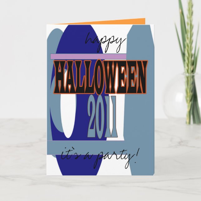 Invitation C'est une fête Halloween Style (Devant)