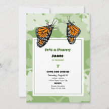 C'est une fête Orange Monarque Butterfliy Annivers