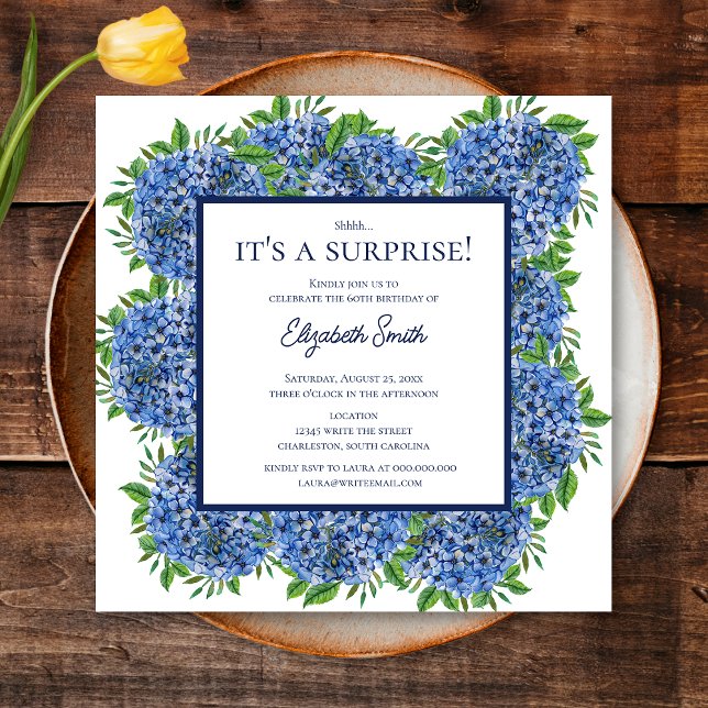 Invitation C'est une fête surprise pour 60 ans d'anniversaire (Front)