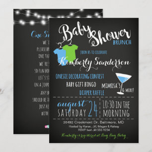 Invitation C'est une fiche de Baby shower pour enfants
