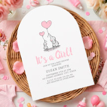 "C'est une fille" Éléphant Baby Shower