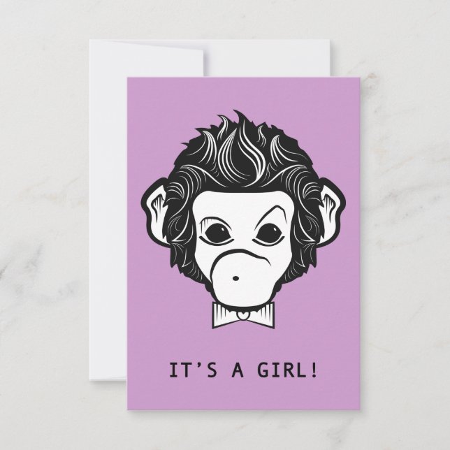 Invitation c'est une fille ! lil singe (Devant)