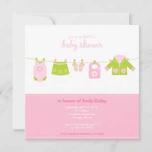 Invitation {c'est une fille!} petit baby shower de lessive in