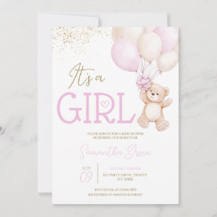 Invitation C'est une fille qu'on peut accoucher Baby shower d