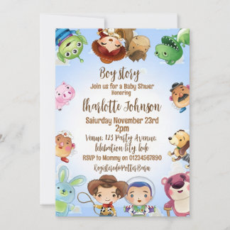 Invitation C'est une histoire de garçon Baby shower Invitatio