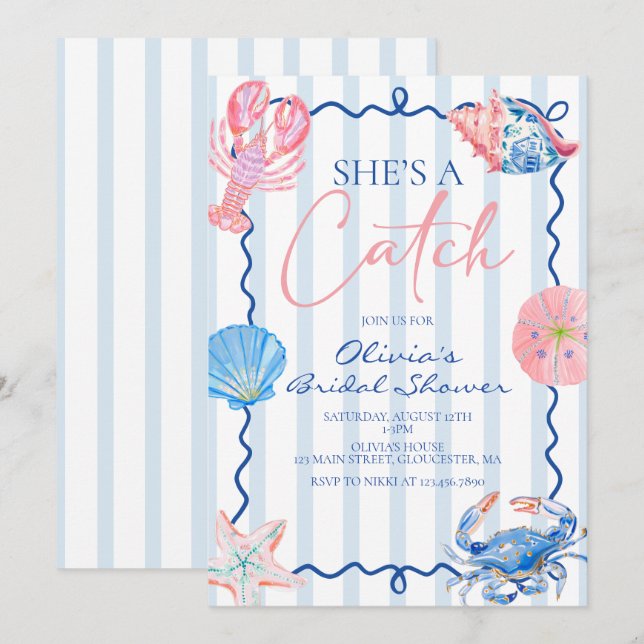 Invitation C'est une prise de mariage prépayé côtier (Devant / Derrière)