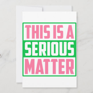 Invitation C'est une question sérieuse Sorority AKA 1908