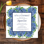 Invitation C'est une Surprise 60e fête d'anniversaire Blue Hy<br><div class="desc">C'est une Surprise 60e Anniversaire Blue Hydrangea Invitation est une belle aquarelle avec hydrangées bleues et verdure. Vous pouvez personnaliser en sélectionnant "Personnaliser ce modèle" ou si vous voulez customiser encore plus ce design, sélectionnez "Modifier à l'aide de l'outil de conception". Si vous avez besoin d'articles correspondants, s'il vous plaît...</div>