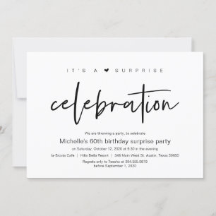Invitation C'est une surprise fête d'anniversaire