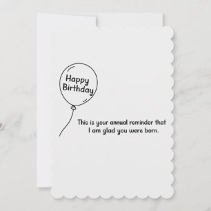 Invitation C'est votre rappel annuel drôle d'anniversaire