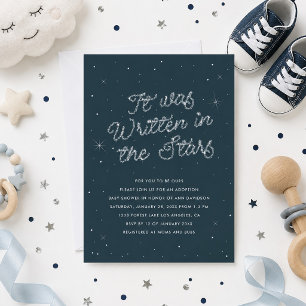 Invitation C'était écrit dans les étoiles Fête de l'adoption