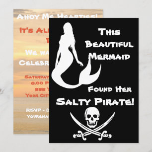 Invitation Cette Belle Sirène A Trouvé Son Pirate Salé