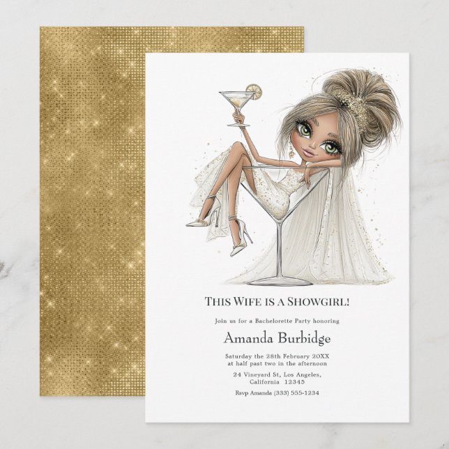 Invitation Cette épouse est une fête de bachelorette de showg (Devant / Derrière)