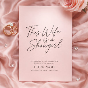 Invitation Cette épouse est une showgirl Glam Bachelorette