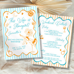 Invitation Cette Femme Est Une Femme-Showgirl Bachelorette It